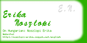 erika noszlopi business card